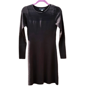 Tahari‎ Black Knit Sweater Viscose Shift Cocktail Dress Size Small